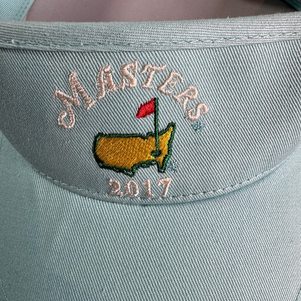 Masters 2017 Augusta National Golf Visor Light Blue Adjustable 100% Cotton